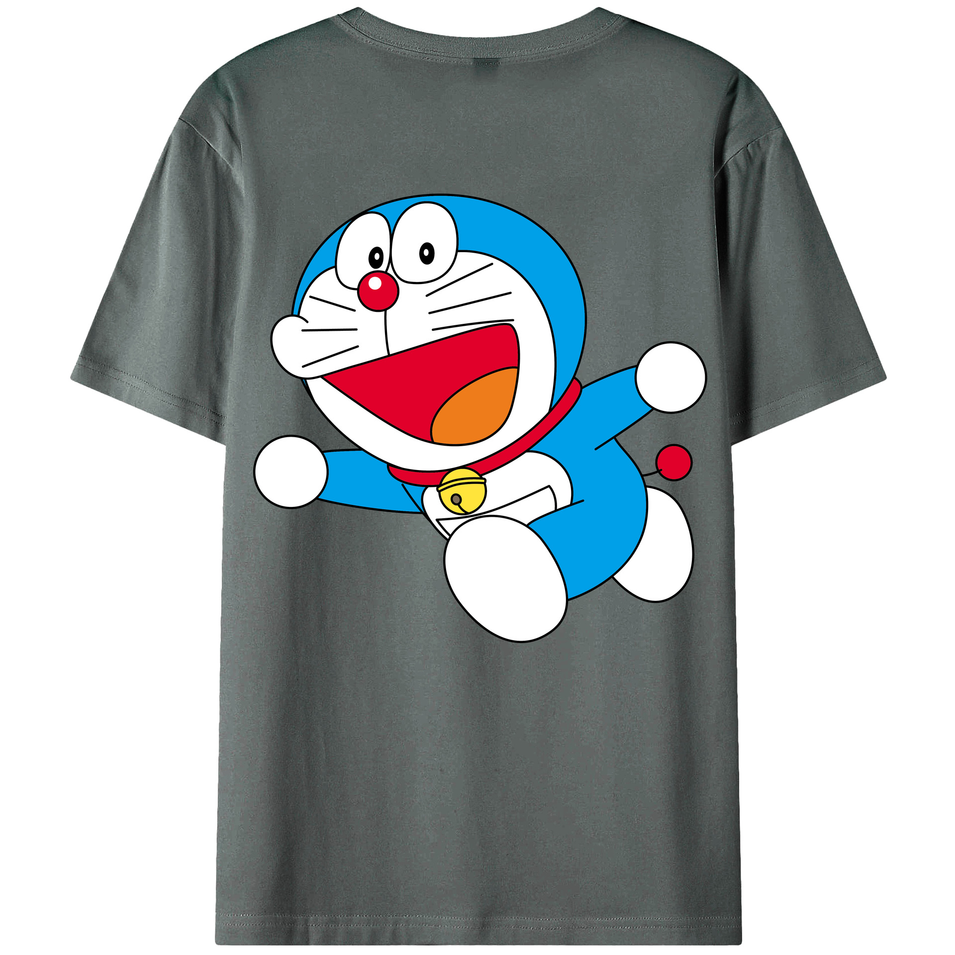 （画像用） ドラえもん Doraemon 綿100％ メンズ半袖Tシャツ（バックプリント） 通気性